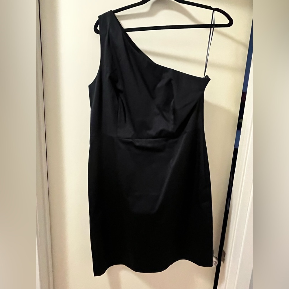 J. Crew NWT one shoulder black dress size 14
